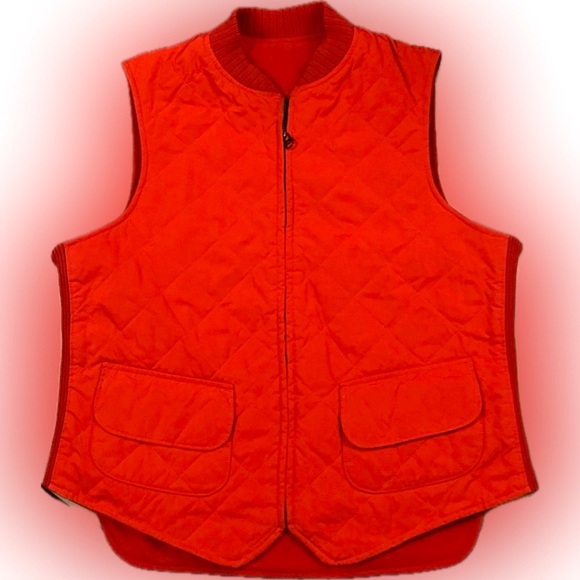 Polo Ralph Lauren Fall ‘10 Red Reversible Sheep Wool Nylon Quilted Hunting Vest - Picture 14 of 16
